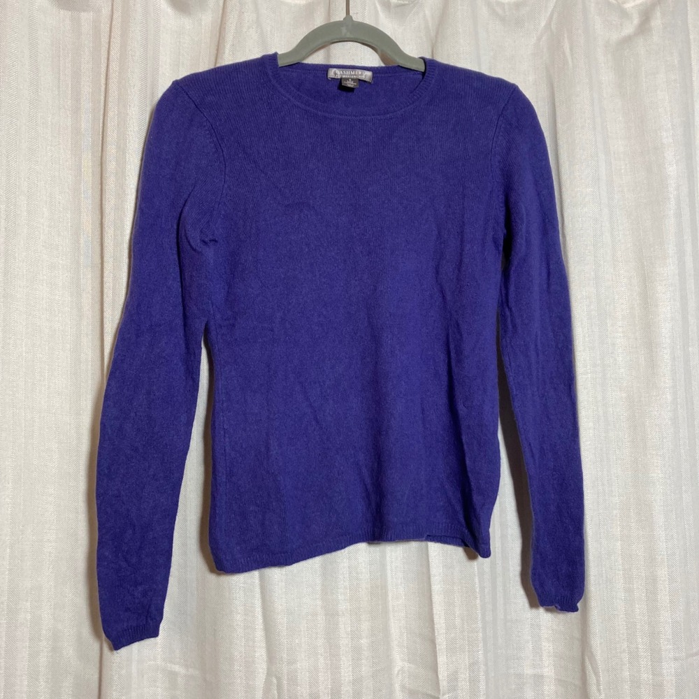 Charter Club Cashmere Purple Sweater Long Sleeve Women S Quiet Luxury Preppy